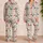 Red Reindeer and Evergreen Trees for Cozy Christmas Mornings and Winter Gifting Satin Pajamas Set - 2