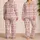 Red Nordic Reindeer, Fir Trees And Snowflakes For Cozy Christmas Holiday Celebrations Satin Pajamas Set - 2