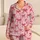 Pink Gingham Red Bows for Cozy Evenings and Charming Valentine Gift Style for Her Satin Pajamas Set - 1