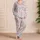Seashells and Starfish for Relaxed Coastal Getaways and Breezy Island Morning Escapes Satin Pajamas Set - 4