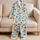 Colorful Planet And Astronaut Space Adventure For Father's Day Family Fun Satin Pajamas Set - 5