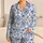 Blue Porcelain Medallions for Breezy Beach Days and Relaxed Summer Moments for Girls Satin Pajamas Set - 1