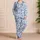 Blue Porcelain Medallions for Breezy Beach Days and Relaxed Summer Moments for Girls Satin Pajamas Set - 4