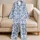 Blue Porcelain Medallions for Breezy Beach Days and Relaxed Summer Moments for Girls Satin Pajamas Set - 5