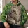 Wide-Eyed Tabby Cat in Lush Greenery for Everyday Nature Lovers All-over Print Hoodie (Lightweight) - 6