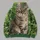 Wide-Eyed Tabby Cat in Lush Greenery for Everyday Nature Lovers All-over Print Hoodie (Lightweight) - 5