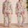Pastel Daisy Garden Blooms for Cozy Bedtime and Sweet Nursery Days for Baby Girls Satin Pajamas Set - 2