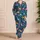 Colorful Dinosaur Garden for Summer Adventures and Birthday Fun for Girls Satin Pajamas Set - 4