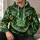 Green Snake Face with Amber Eyes for Bold Everyday Streetwear All-over Print Hoodie (Lightweight) - 6