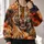 Roaring Bengal Tiger In Fiery Smoke For Outdoor Adventures And Wildlife Enthusiasts All-over Print Hoodie (Lightweight) - 2