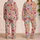 Colorful Daisy Garden Blooms for Cozy Evenings and Relaxed Weekend Mornings Satin Pajamas Set - 2
