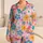 Colorful Retro Daisies for Sunny Spring Days and Playful Girls’ Weekend Adventures Satin Pajamas Set - 1