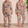Colorful Retro Daisy Blooms for Cozy Autumn Days and Playful Little Girls Outdoors Satin Pajamas Set - 2