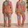 Retro Pop Art Daisies for Cheerful Weekend Lounging and Relaxed Evenings Satin Pajamas Set - 2