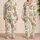 Colorful Garden Blossoms For Cheerful Summer Bedtime And Cozy Nights Satin Pajamas Set - 2