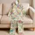 Colorful Garden Blossoms For Cheerful Summer Bedtime And Cozy Nights Satin Pajamas Set - 5