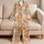 Watercolor Pumpkin Florals for Cozy Autumn Evenings and Thanksgiving Girls Gifts Satin Pajamas Set - 5
