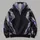 Black Geometric Armor and Violet Accents for Cosplay Events and Everyday Fandom Wear All-over Print Hoodie (Lightweight) - 5