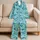Blue Ocean Creatures for Calm Coastal Adventures and Everyday Family Fun Satin Pajamas Set - 5