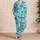 Blue Ocean Creatures for Calm Coastal Adventures and Everyday Family Fun Satin Pajamas Set - 4