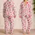 Watermelon Hearts and Pink Summer Fruit for Cheerful Kids’ Summer Lounging Days Satin Pajamas Set - 2