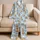Milk Bottle And Chocolate Chip Cookie Motifs For Cozy Everyday Lounging Satin Pajamas Set - 5