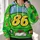 Green Number 86 Race-Car Twin Costume for Theme Park Visits and Family Cosplay Events All-over Print Hoodie (Lightweight) - 2