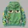 Green Hippie Van Face for Retro Road Trips and Family Costume Events for Adult Fans All-over Print Hoodie (Lightweight) - 5
