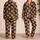 Cute Brown Bear Faces for Cozy Bedtime Adventures and Playful Nights for Boys and Girls Satin Pajamas Set - 2
