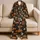 Halloween Pumpkin Skull Motifs for Cozy October Nights and Spooky Seasonal Family Fun Satin Pajamas Set - 5