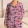 Pink Shark Swimming Scene For Playful Ocean Adventures And Kids Who Love Sea Life Satin Pajamas Set - 1
