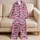 Pink Shark Swimming Scene For Playful Ocean Adventures And Kids Who Love Sea Life Satin Pajamas Set - 5