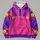 Purple Bunny-Ear Overall Costume Look for Halloween Parties and Cosplay Events All-over Print Hoodie (Lightweight) - 4