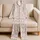 Playful Cat Faces and Pastel Hearts for Cozy Bedtime Moments and Sweet Dreams for Girls Satin Pajamas Set - 5