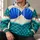 Mermaid Shell Bodice and Teal Scales for Fantasy Dress-Up and Halloween Gift Ideas All-over Print Hoodie (Lightweight) - 6