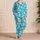 Turquoise Starfish and Seashells for Cozy Coastal Summer Evenings for Young Girls at Home Satin Pajamas Set - 4