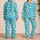Turquoise Starfish and Seashells for Cozy Coastal Summer Evenings for Young Girls at Home Satin Pajamas Set - 2