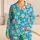 Turquoise Starfish and Seashells for Cozy Coastal Summer Evenings for Young Girls at Home Satin Pajamas Set - 1