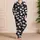 Black, White And Pale Blue Cat Faces For Cozy Bedtime And Sweet Little Girls Satin Pajamas Set - 4