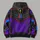 Purple And Black Space Ranger Costume Look For Halloween Parties And Toy-Themed Events All-over Print Hoodie (Lightweight) - 5