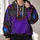 Purple And Black Space Ranger Costume Look For Halloween Parties And Toy-Themed Events All-over Print Hoodie (Lightweight) - 2