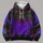 Purple And Black Space Ranger Costume Look For Halloween Parties And Toy-Themed Events All-over Print Hoodie (Lightweight) - 4