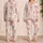 Pink Lily Flowers and Butterflies for Cheerful Holiday Gatherings and Parties for Kids Satin Pajamas Set - 2