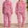 Pink Heart Bows and Sweetheart Messages for Valentine Gifts and Best Friends Satin Pajamas Set - 2
