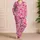 Pink Heart Bows and Sweetheart Messages for Valentine Gifts and Best Friends Satin Pajamas Set - 4