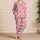 Candy Cane Snowflakes for Cozy Christmas Eve Celebrations and Sweet Holiday Family Moments Satin Pajamas Set - 4