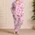 Pink Number 67 Bows and Stripes for Birthday Sleepovers and Cozy Kids’ Evenings Satin Pajamas Set - 4