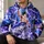 Silver-Haired Energy Warrior Cosmic Battle Scene for Anime Fans and Fantasy Collectors All-over Print Hoodie (Lightweight) - 6