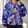 Silver-Haired Energy Warrior Cosmic Battle Scene for Anime Fans and Fantasy Collectors All-over Print Hoodie (Lightweight) - 2