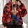 Crimson Lightning Martial Artist for Anime Fans and Action-Loving Friends All-over Print Hoodie (Lightweight) - 2